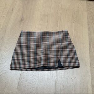 ALC Houndstooth Mini Skirt in Brown and Black
